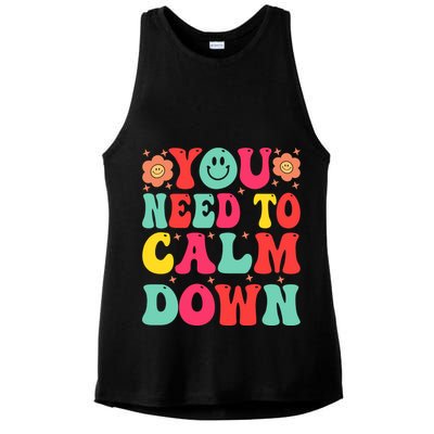You Need To Calm Down Ladies PosiCharge Tri-Blend Wicking Tank
