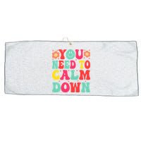 You Need To Calm Down Large Microfiber Waffle Golf Towel