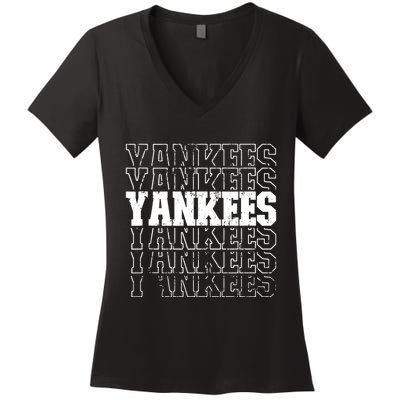 Yankee Name Vintage Retro Sports Lover Women's V-Neck T-Shirt