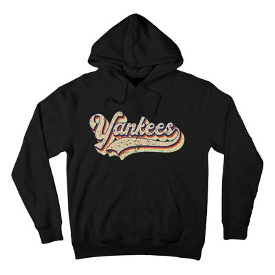 Y.A.N.K.E.E.S Name Vintage Retro Baseball Lovers Hoodie