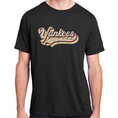 Y.A.N.K.E.E.S Name Vintage Retro Baseball Lovers Adult ChromaSoft Performance T-Shirt