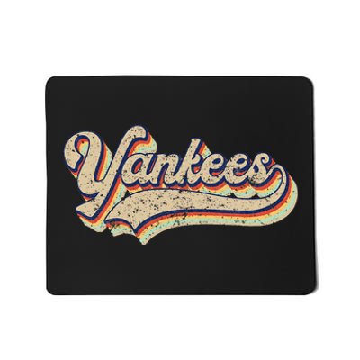 Y.A.N.K.E.E.S Name Vintage Retro Baseball Lovers Mousepad