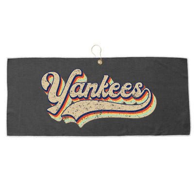 Y.A.N.K.E.E.S Name Vintage Retro Baseball Lovers Large Microfiber Waffle Golf Towel