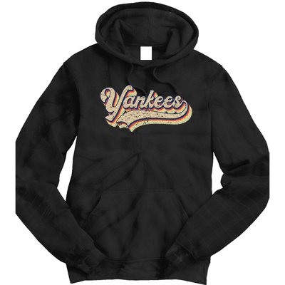 Y.A.N.K.E.E.S Name Vintage Retro Baseball Lovers Tie Dye Hoodie