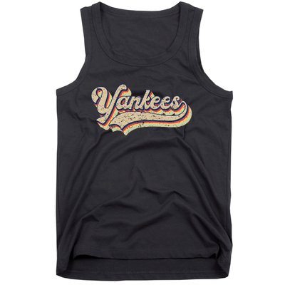 Y.A.N.K.E.E.S Name Vintage Retro Baseball Lovers Tank Top