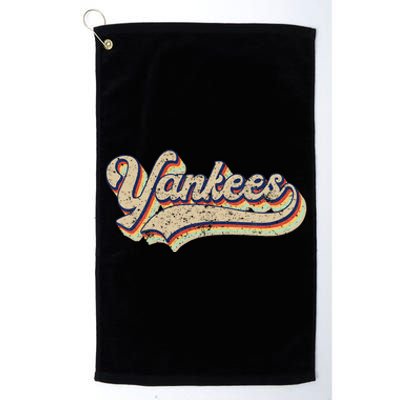 Y.A.N.K.E.E.S Name Vintage Retro Baseball Lovers Platinum Collection Golf Towel