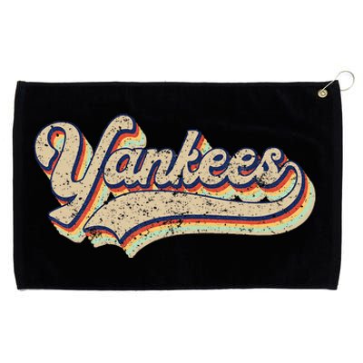 Y.A.N.K.E.E.S Name Vintage Retro Baseball Lovers Grommeted Golf Towel