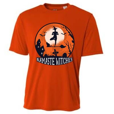 Yoga Namaste Witches Halloween Gift Cooling Performance Crew T-Shirt