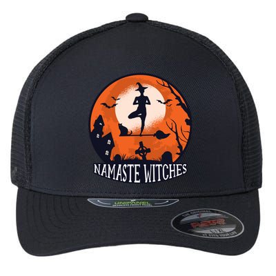 Yoga Namaste Witches Halloween Gift Flexfit Unipanel Trucker Cap