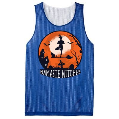 Yoga Namaste Witches Halloween Gift Mesh Reversible Basketball Jersey Tank