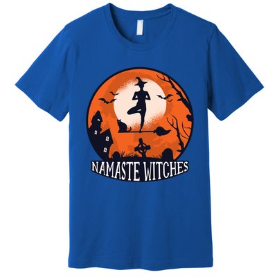 Yoga Namaste Witches Halloween Gift Premium T-Shirt