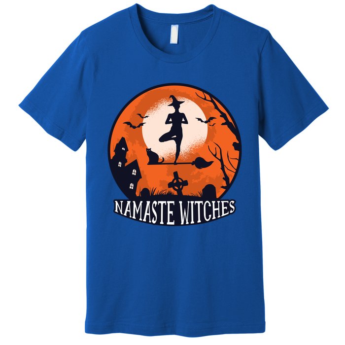 Yoga Namaste Witches Halloween Gift Premium T-Shirt