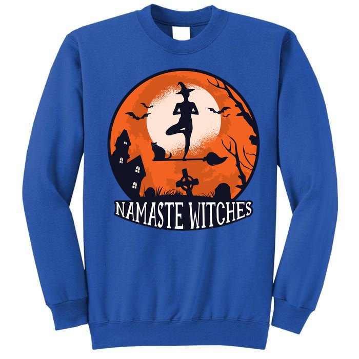 Yoga Namaste Witches Halloween Gift Tall Sweatshirt