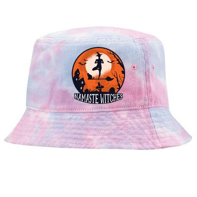 Yoga Namaste Witches Halloween Gift Tie-Dyed Bucket Hat