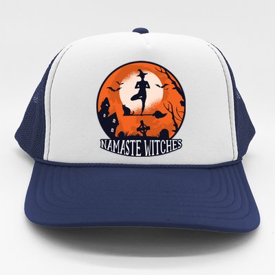 Yoga Namaste Witches Halloween Gift Trucker Hat