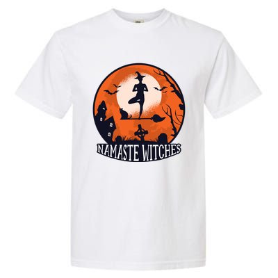 Yoga Namaste Witches Halloween Gift Garment-Dyed Heavyweight T-Shirt