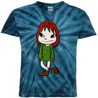 Yoshitomo Nara Walking Girl Painting Kids Tie-Dye T-Shirt