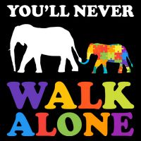 Youll Never Walk Alone Autism Awareness Elephant Backpack