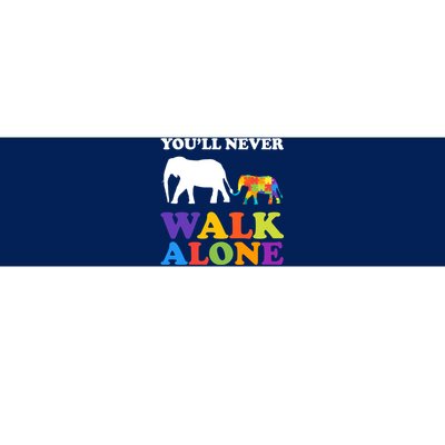 Youll Never Walk Alone Autism Awareness Elephant Bumper Sticker