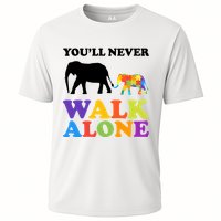 Youll Never Walk Alone Autism Awareness Elephant Cooling Performance Crew T-Shirt