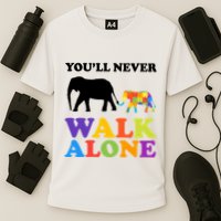 Youll Never Walk Alone Autism Awareness Elephant Cooling Performance Crew T-Shirt