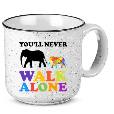 Youll Never Walk Alone Autism Awareness Elephant 15oz Campfire Ceramic Mug