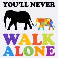 Youll Never Walk Alone Autism Awareness Elephant Baby Bodysuit