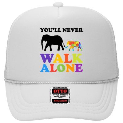 Youll Never Walk Alone Autism Awareness Elephant Trucker Hat