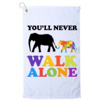 Youll Never Walk Alone Autism Awareness Elephant Platinum Collection Golf Towel