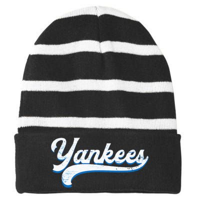 Y.A.N.K.E.E.S Nickname Striped Beanie with Solid Band