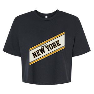 Yonkers New York Varsity Logo Bella+Canvas Jersey Crop Tee