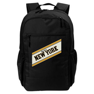 Yonkers New York Varsity Logo Daily Commute Backpack