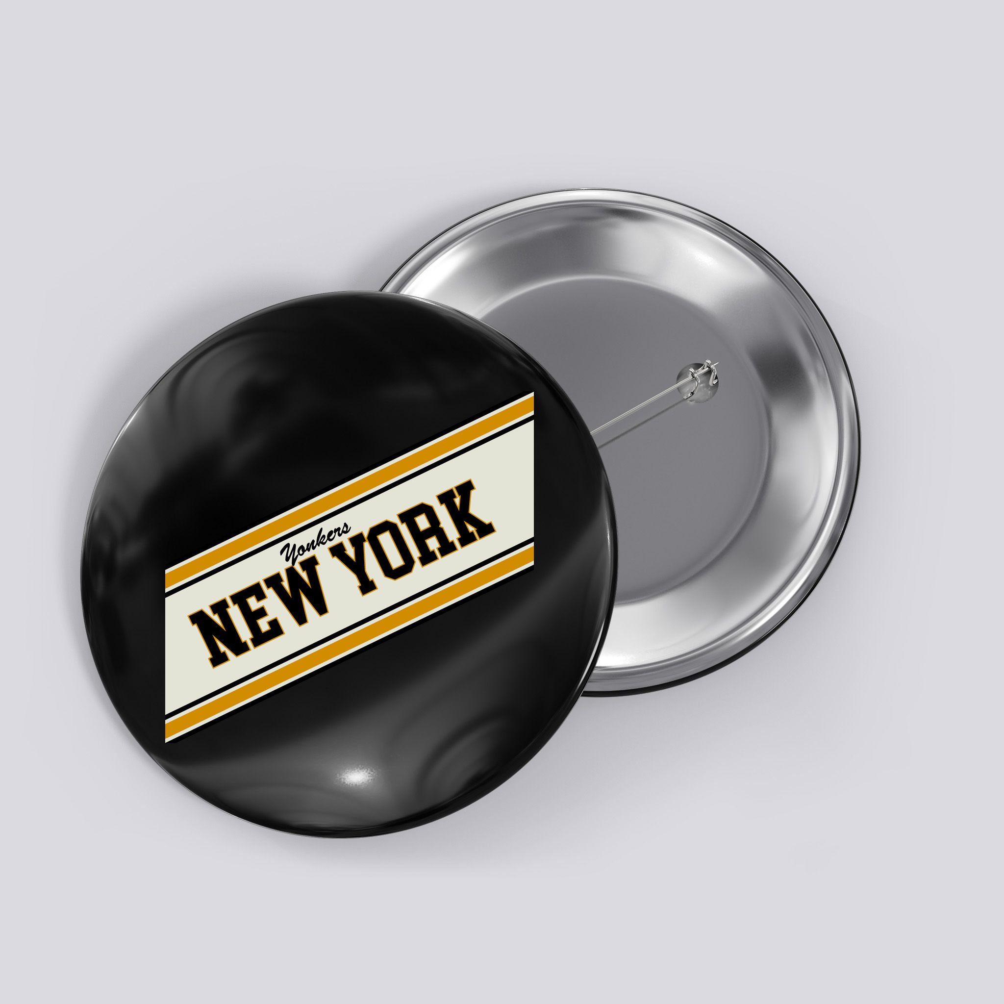 Yonkers New York Varsity Logo Button