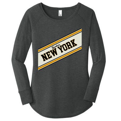 Yonkers New York Varsity Logo Women's Perfect Tri Tunic Long Sleeve Shirt