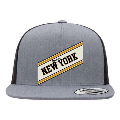 Yonkers New York Varsity Logo Flat Bill Trucker Hat