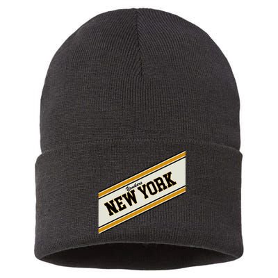 Yonkers New York Varsity Logo Sustainable Knit Beanie