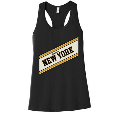 Yonkers New York Varsity Logo Women's Racerback Tank