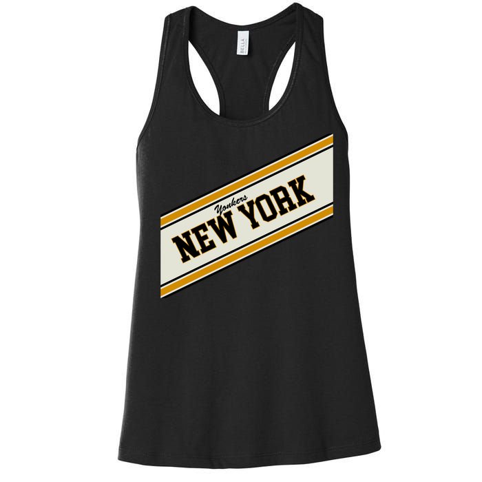 Yonkers New York Varsity Logo Women's Racerback Tank