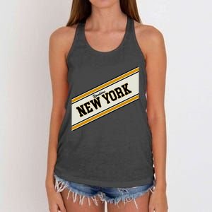 Yonkers New York Varsity Logo Women's Knotted Racerback Tank