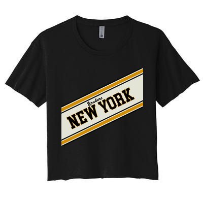 Yonkers New York Varsity Logo Crop Top