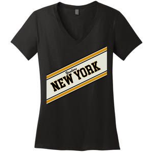 Yonkers New York Varsity Logo Women's V-Neck T-Shirt