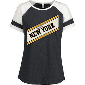 Yonkers New York Varsity Logo Enza Ladies Jersey Colorblock Tee