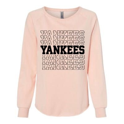 Y.A.N.K.E.E.S Name Womens California Wash Sweatshirt