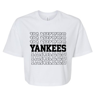 Y.A.N.K.E.E.S Name Bella+Canvas Jersey Crop Tee