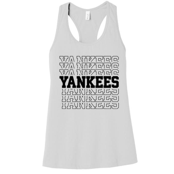 Y.A.N.K.E.E.S Name Women's Racerback Tank