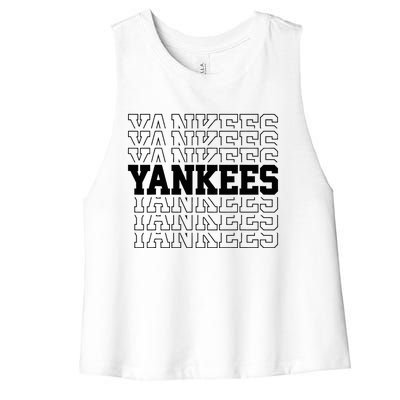 Y.A.N.K.E.E.S Name Women's Racerback Cropped Tank