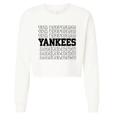 Y.A.N.K.E.E.S Name Cropped Pullover Crew