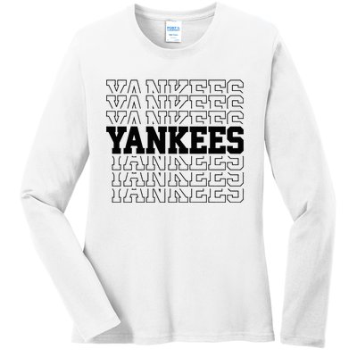 Y.A.N.K.E.E.S Name Ladies Long Sleeve Shirt