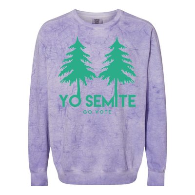 Yo Semite Go Vote Anti Trump Colorblast Crewneck Sweatshirt