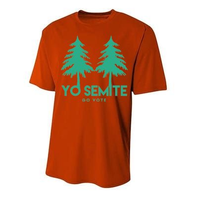 Yo Semite Go Vote Anti Trump Performance Sprint T-Shirt